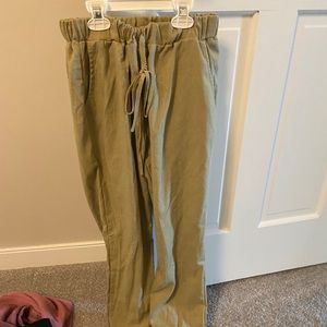 Tan drawstring pants